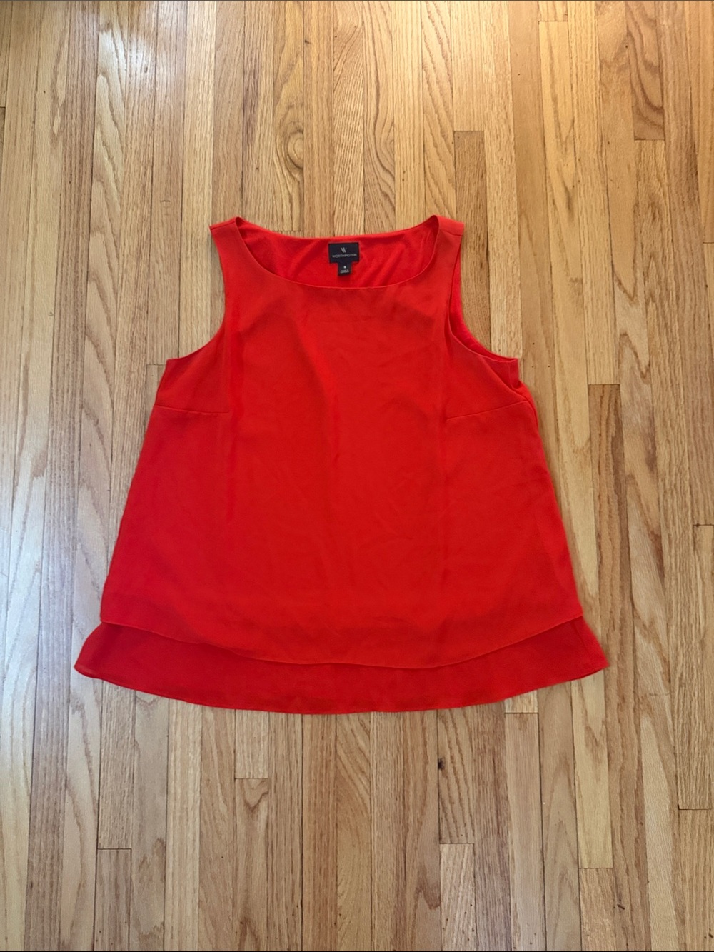 Worthington Bright Red Layered Sleeveless Tank